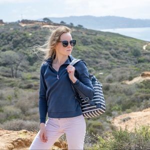 Vineyard Vines 1/4 Zip Navy Long Sleeve Top